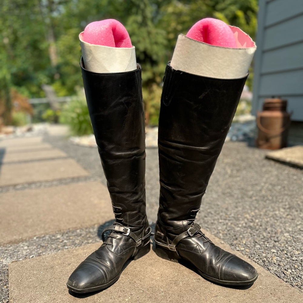 Ariat Challenge Contour Square Toe Field Zip Tall Riding Boot black